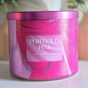 Perfect In Pink 3 Wick Candle by Bath and Body Works